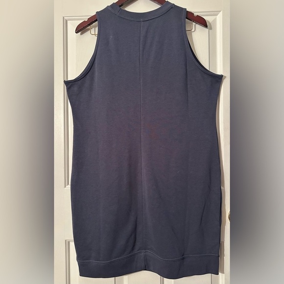 NWT NIKE Women’s Large Sleeveless Blue Sweatshirt Dress POCKETS Casual Sporty - Picture 3 of 15